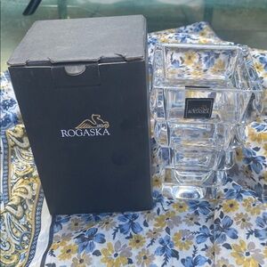 Rogaska Crystal Clear Square Vase